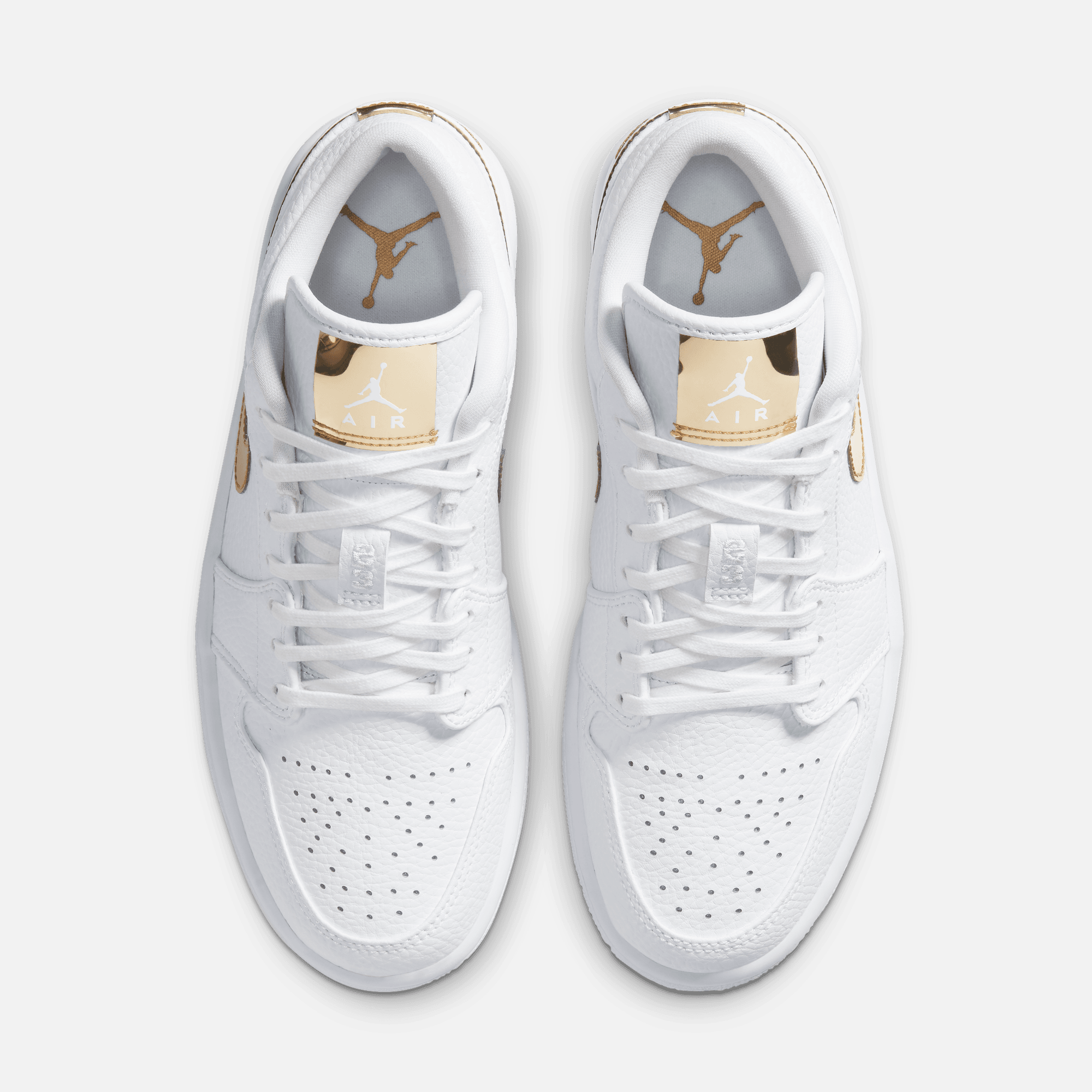 Air Jordan Women's 1 Low White Metallic Gold
