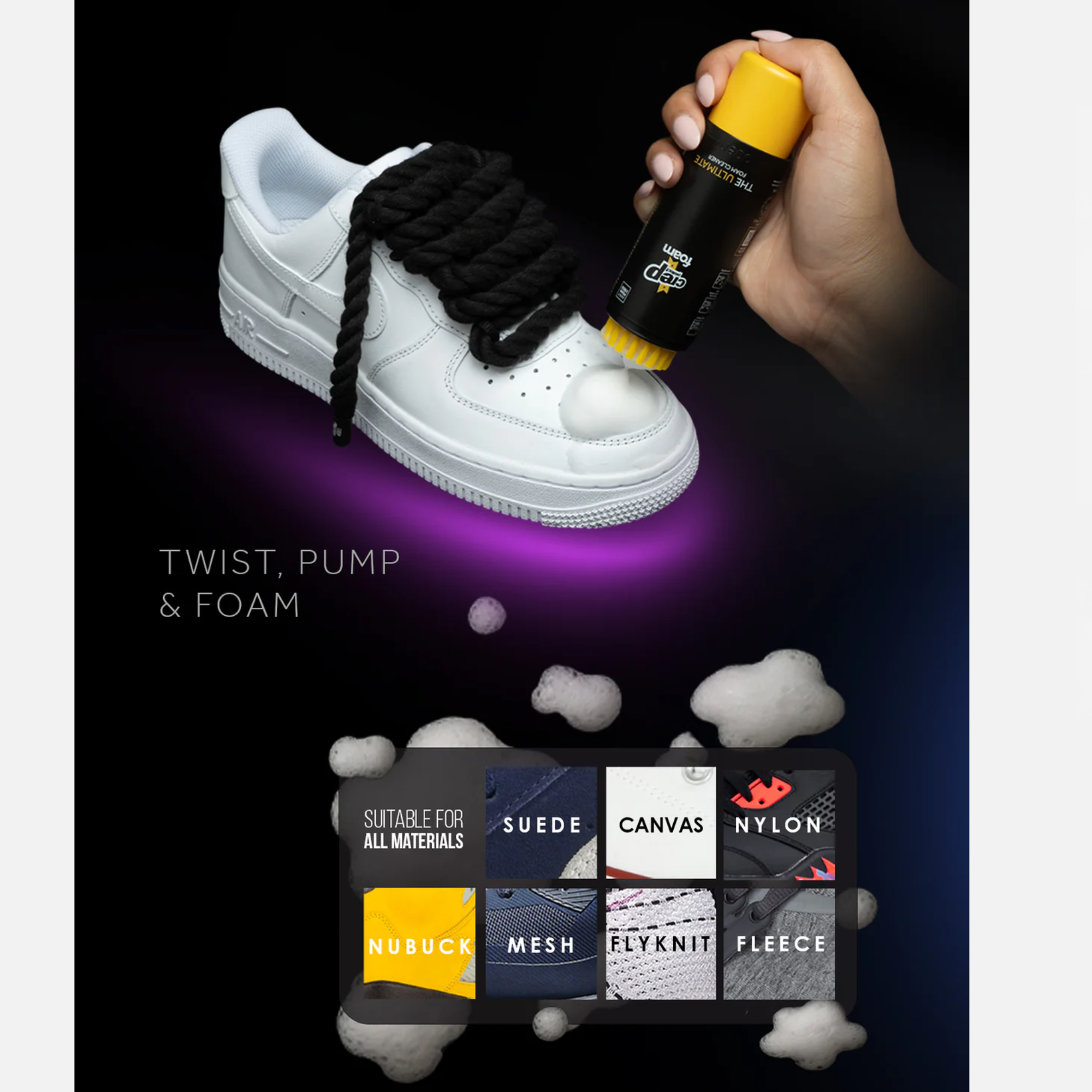 Crep Protect Foam Mini 3-in-1 Cleaning Kit