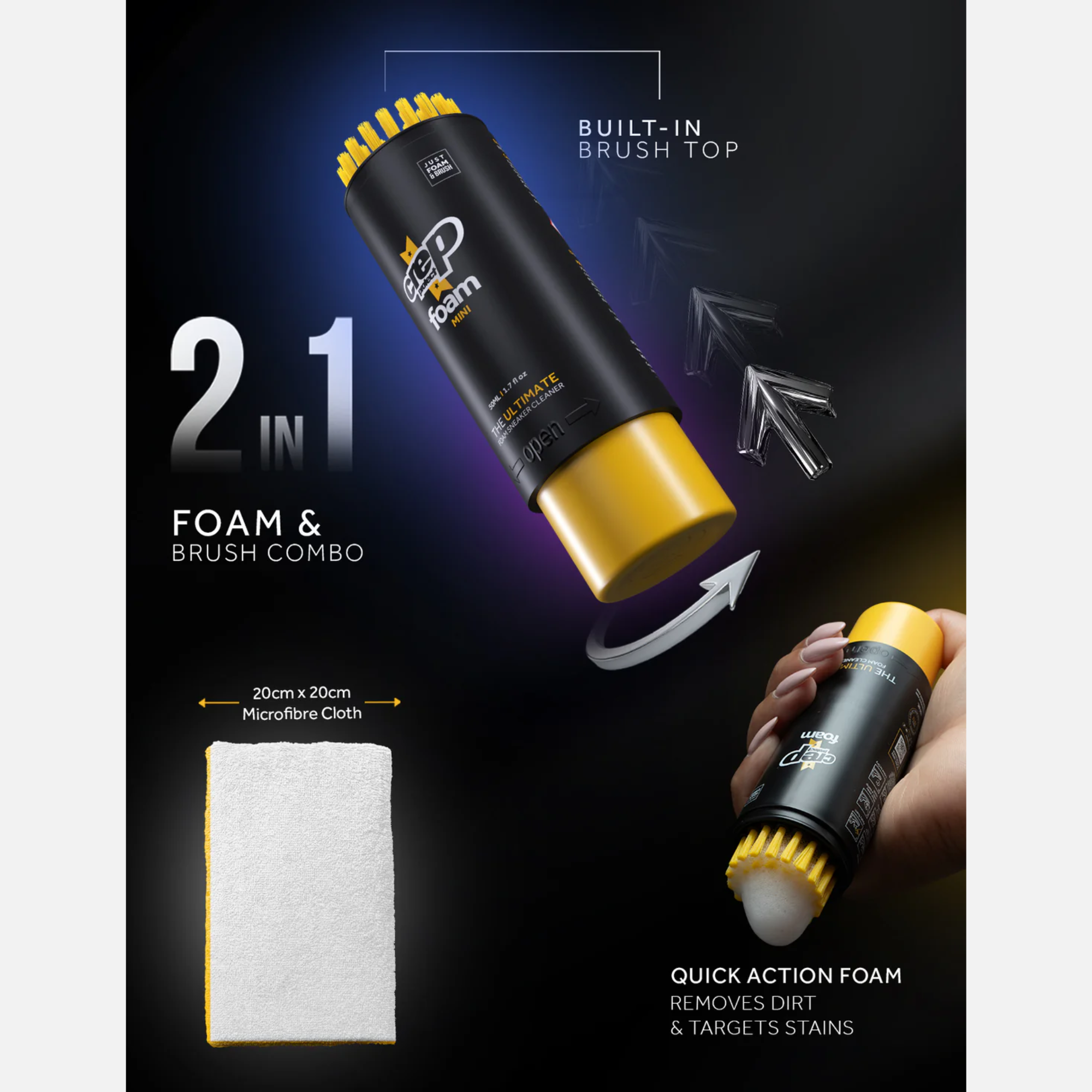 Crep Protect Foam Mini 3-in-1 Cleaning Kit