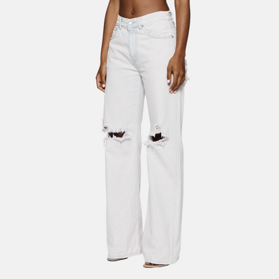Purple Brand Women's Wide Destroyed Pink Jeans