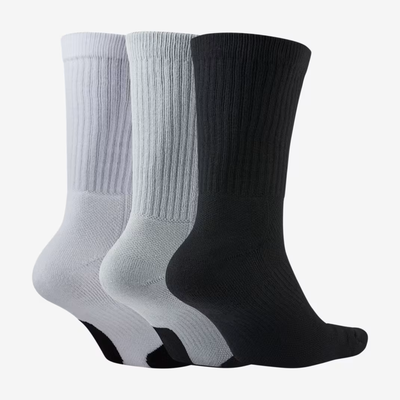 Nike Elite Everyday 3 Colors Crew Socks White Grey Black