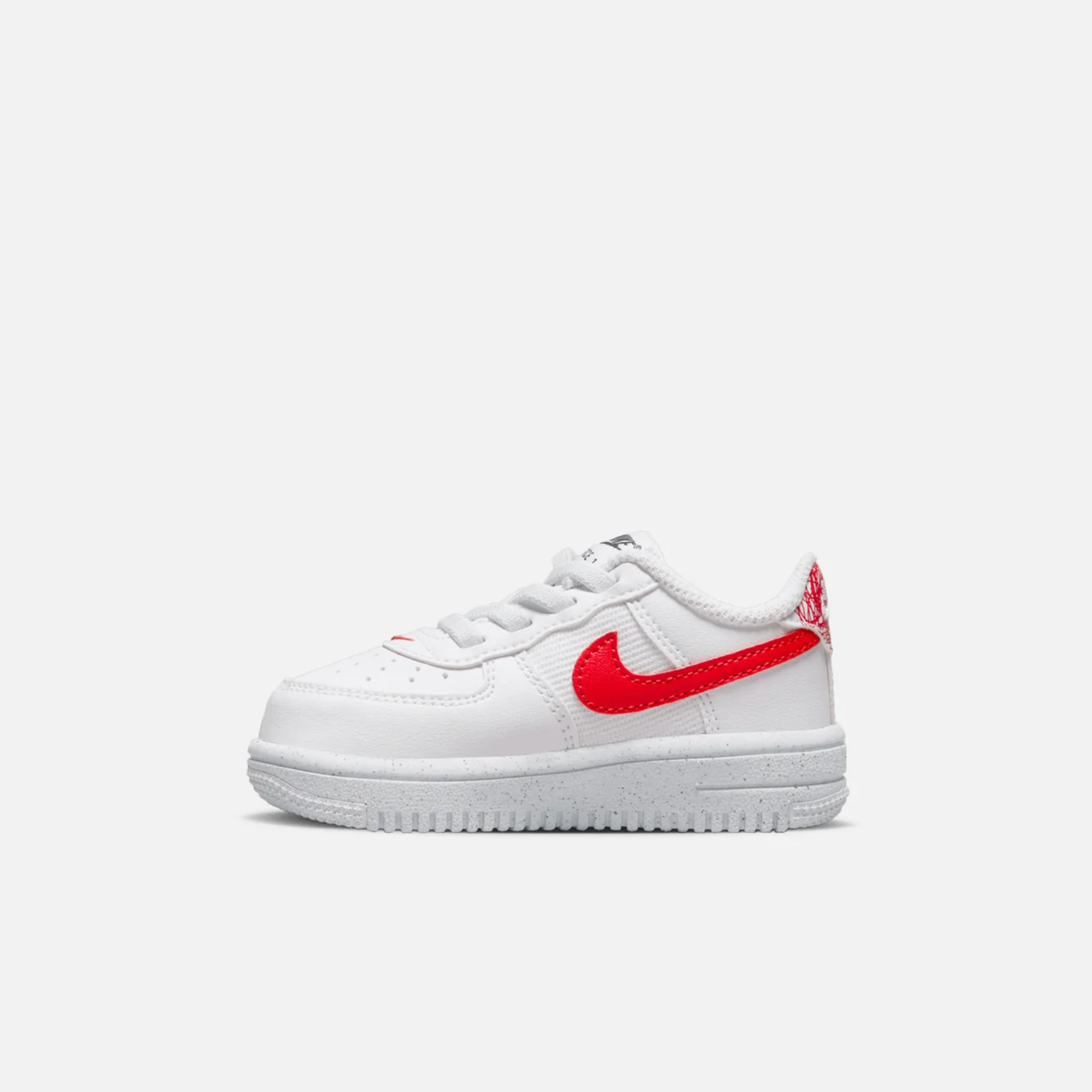 Nike Kids' Force 1 Crater (TD) White Red