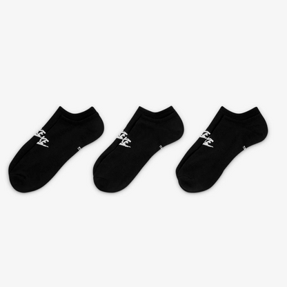 Nike Everyday Essential No Show Footies (3 Pair) Black