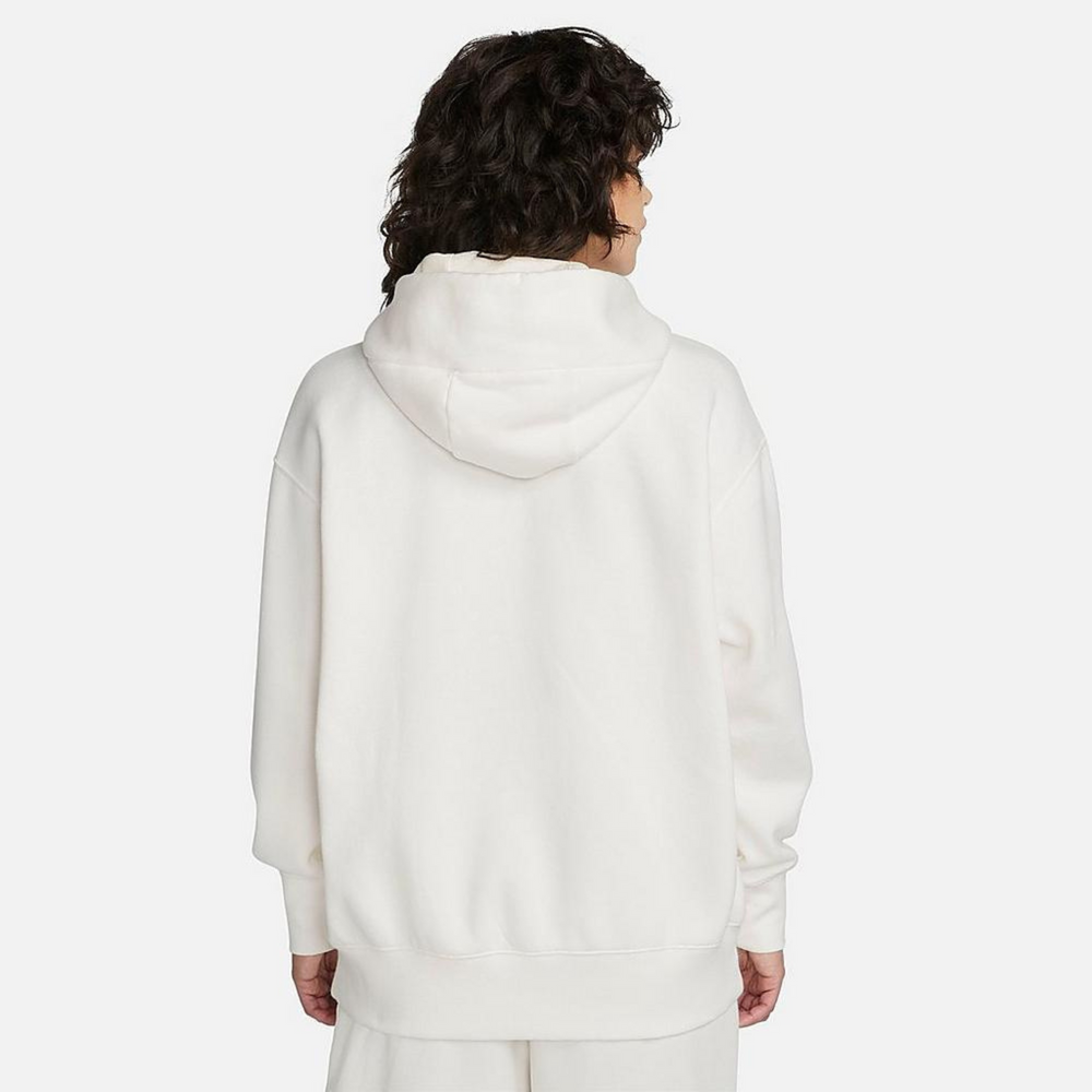 Nike Sportswear Women's Plush White Oversized Pullover Hoodie