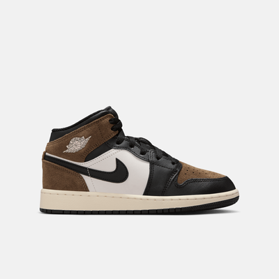 Air Jordan Kids' 1 Mid Black Palomino (GS)