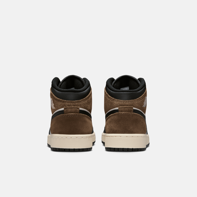 Air Jordan Kids' 1 Mid Black Palomino (GS)