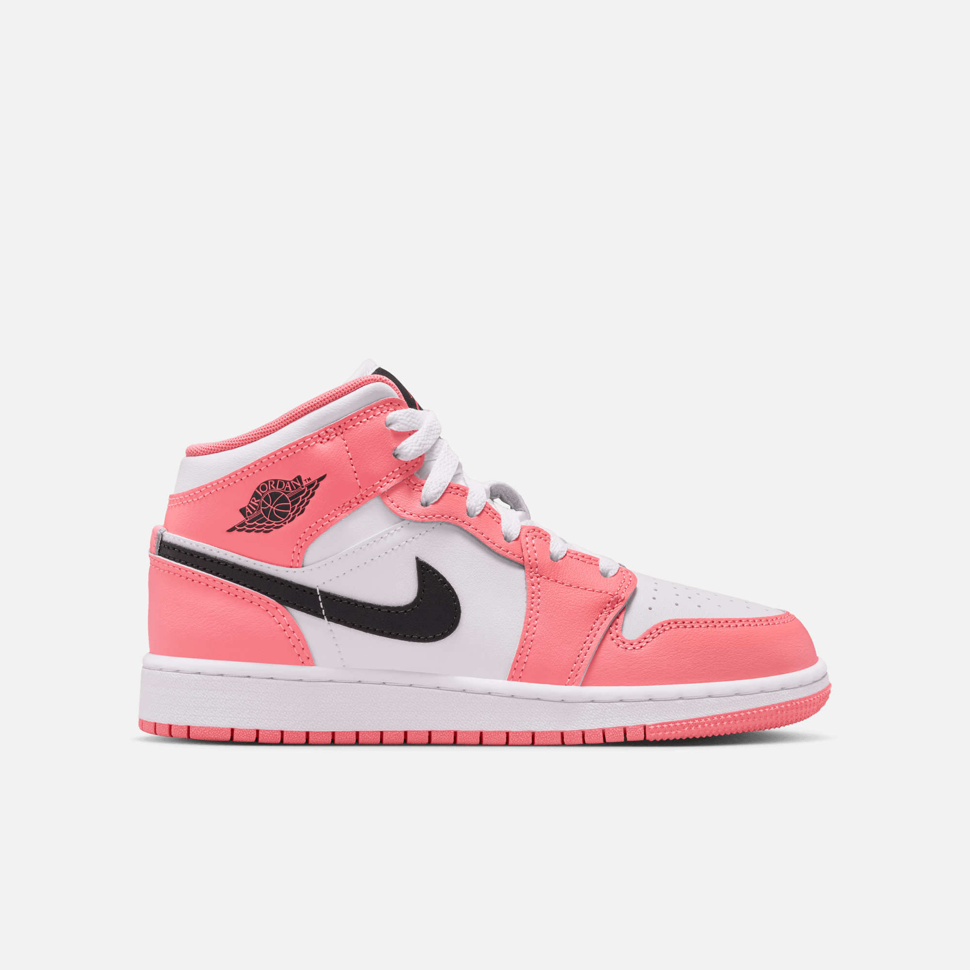 Air Jordan Big Kids' 1 Mid Pink Gaze (GS)