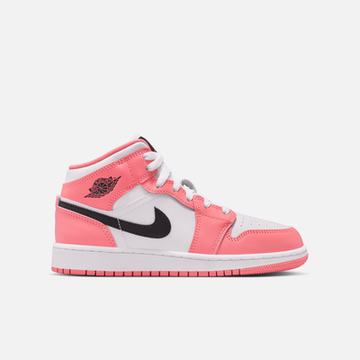 Air Jordan Big Kids' 1 Mid Pink Gaze (GS)