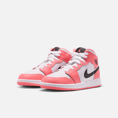 Air Jordan Big Kids' 1 Mid Pink Gaze (GS)