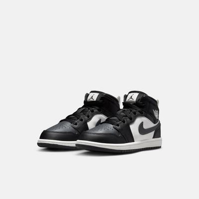 Air Jordan Kids' 1 Mid Off Noir Toe (PS)