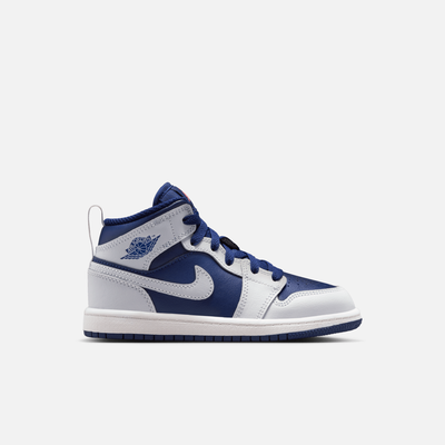 Air Jordan Kids' 1 Mid Blue Void (PS)