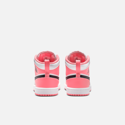 Air Jordan Kids' 1 Mid Pink Gaze (PS)