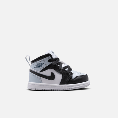 Air Jordan Kids' 1 Mid Black Aura Squadron Blue (TD)