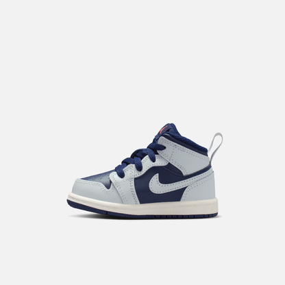 Air Jordan Kids' 1 Mid Blue Void (TD)