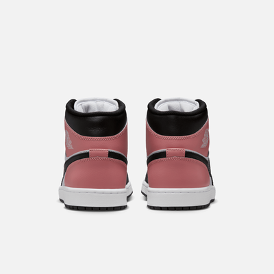 Air Jordan 1 Mid White Rust Pink Black