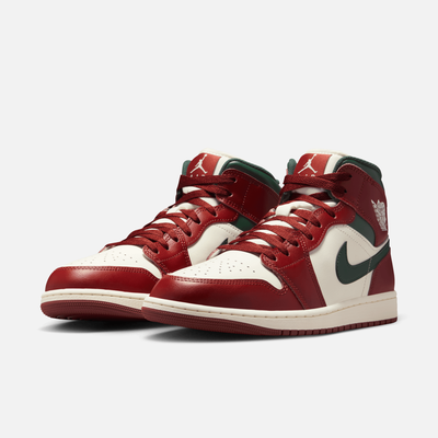 Air Jordan 1 Mid Redstone Midnight Green