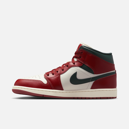 Air Jordan 1 Mid Redstone Midnight Green