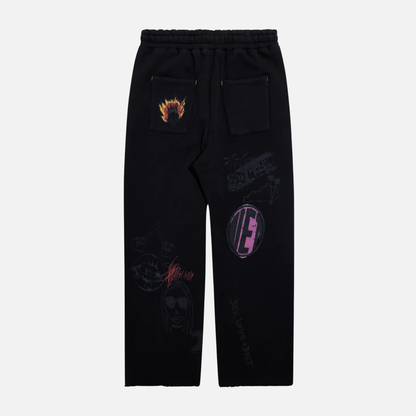 Diet Starts Monday Doodle Black Sweatpants