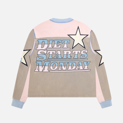 Diet Starts Monday Supercross Pink Grey Shirt