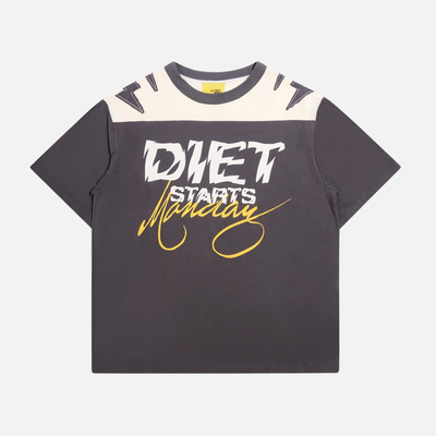 Diet Starts Monday Yoke Black T-Shirt