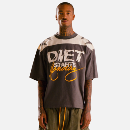 Diet Starts Monday Yoke Black T-Shirt