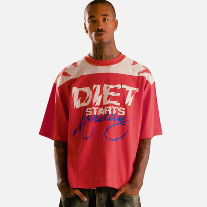 Diet Starts Monday Yoke Red T-Shirt