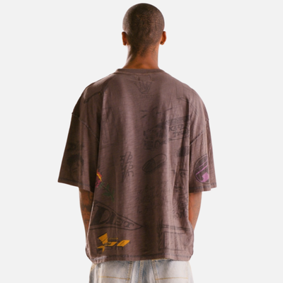 Diet Starts Monday Doodle Black T-Shirt