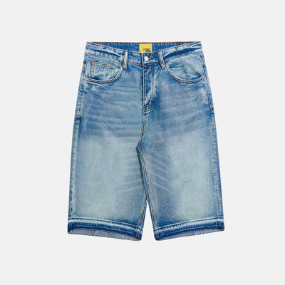 Diet Starts Monday Washed Indigo Arched Denim Shorts