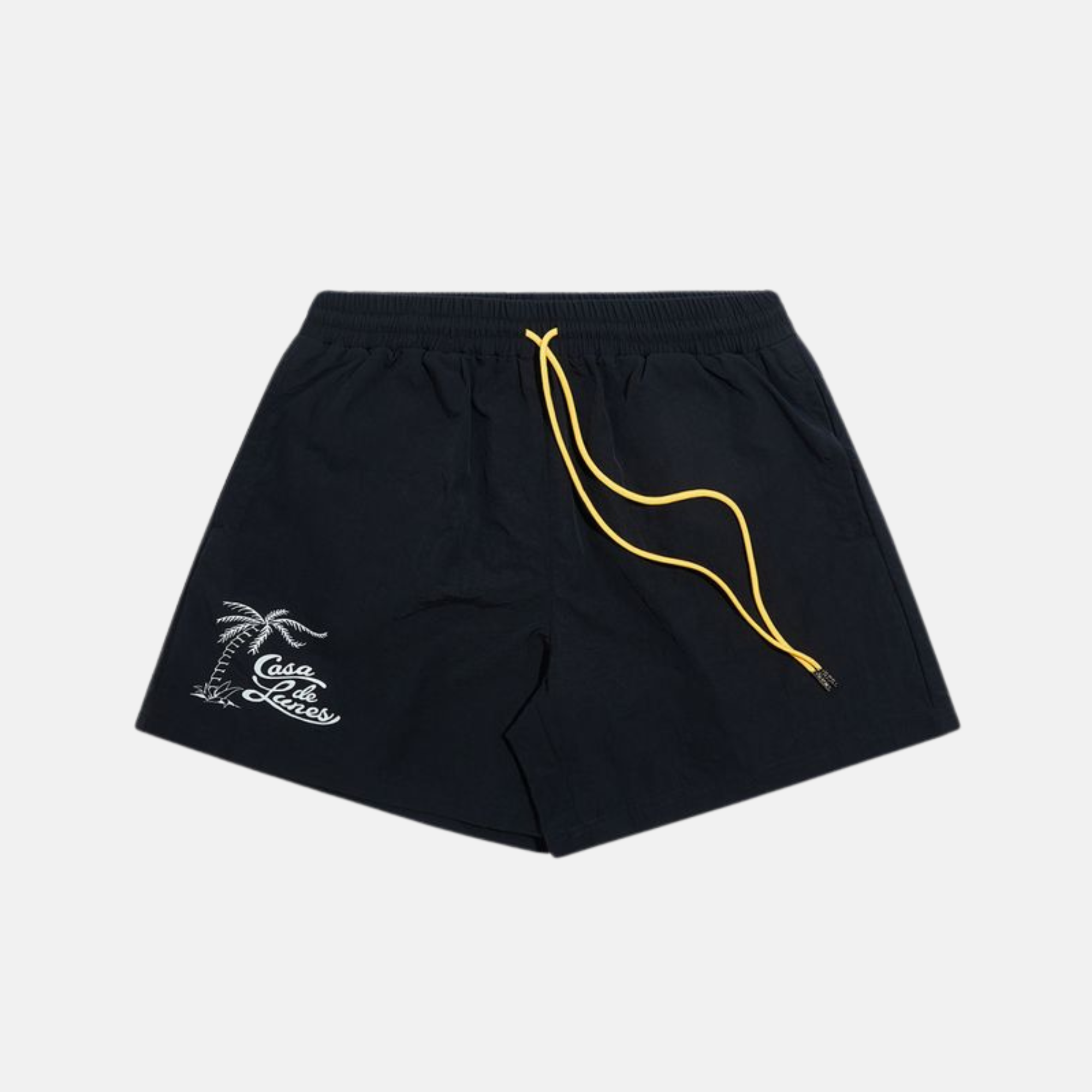 Diet Starts Monday Black Nylon Resort Bay Shorts