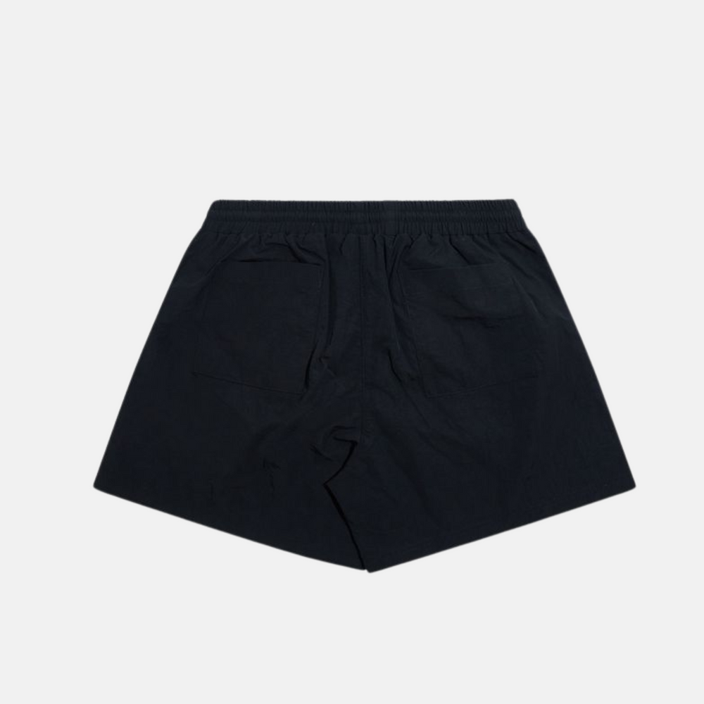 Diet Starts Monday Black Nylon Resort Bay Shorts