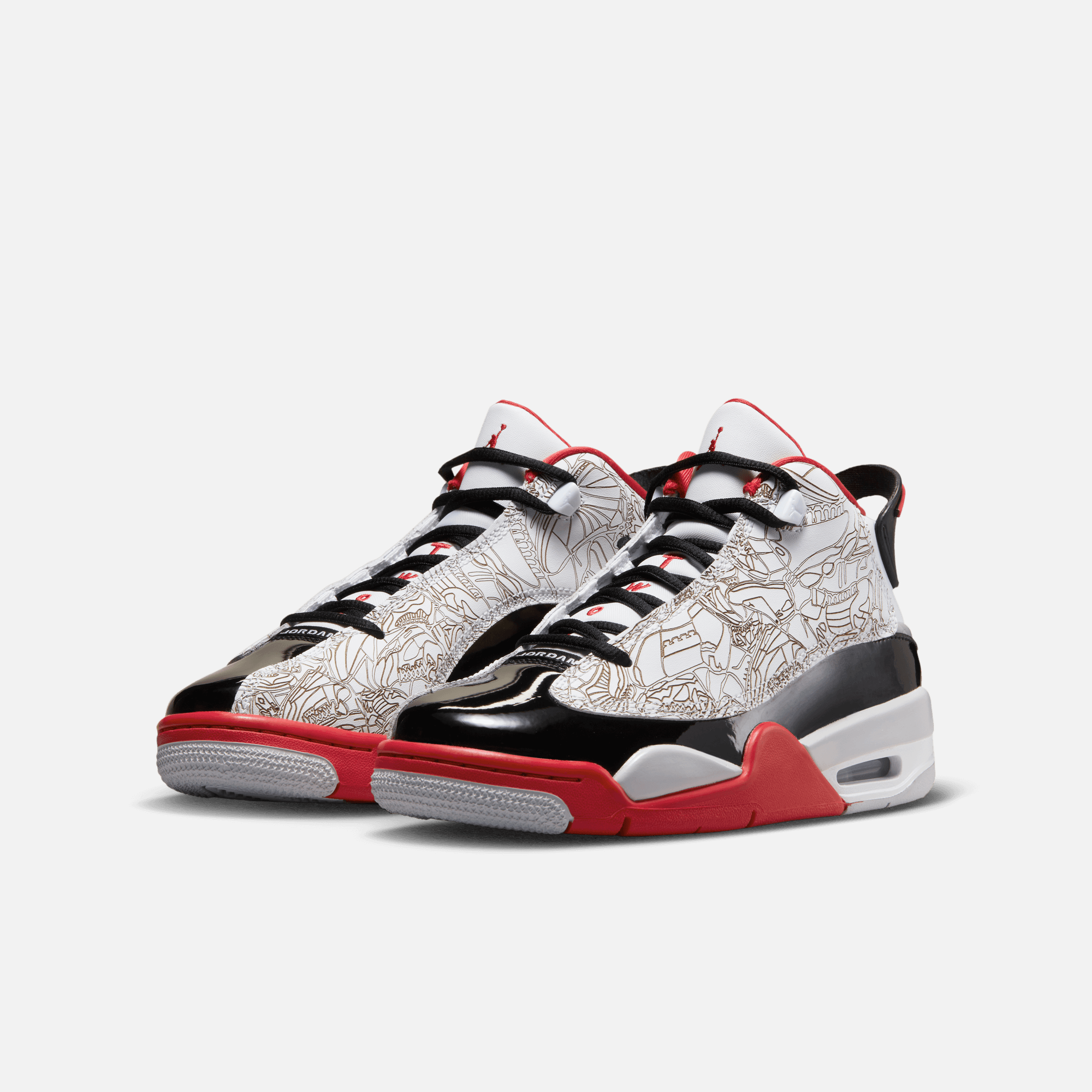 Air Jordan Dub Zero White / True Red - Black