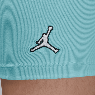 Air Jordan Women's Ribbed Blue Bike Shorts