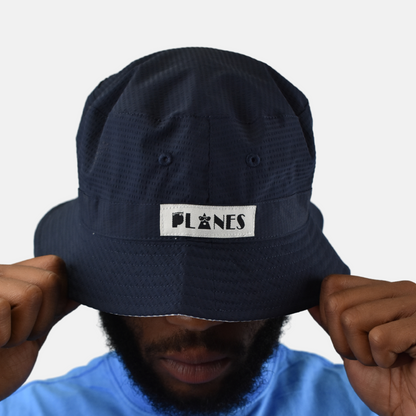 Paper Planes Reversible Seersucker Bucket Hat