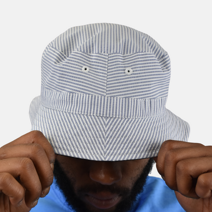 Paper Planes Reversible Seersucker Bucket Hat