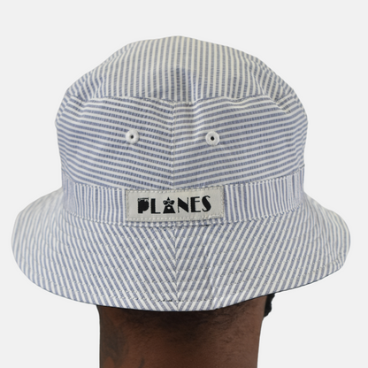 Paper Planes Reversible Seersucker Bucket Hat