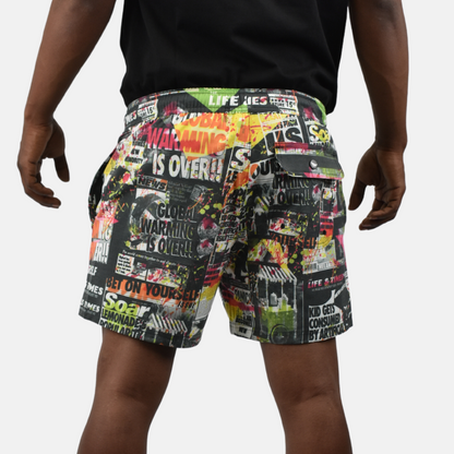 Paper Planes Tabloid Print Shorts