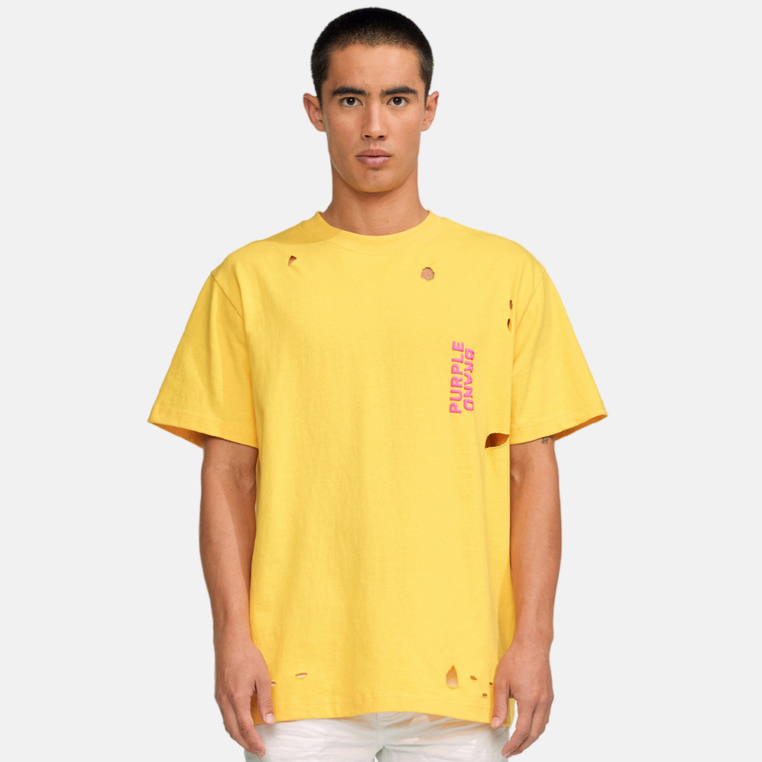 Purple Brand Oversized Fit Yellow Tee