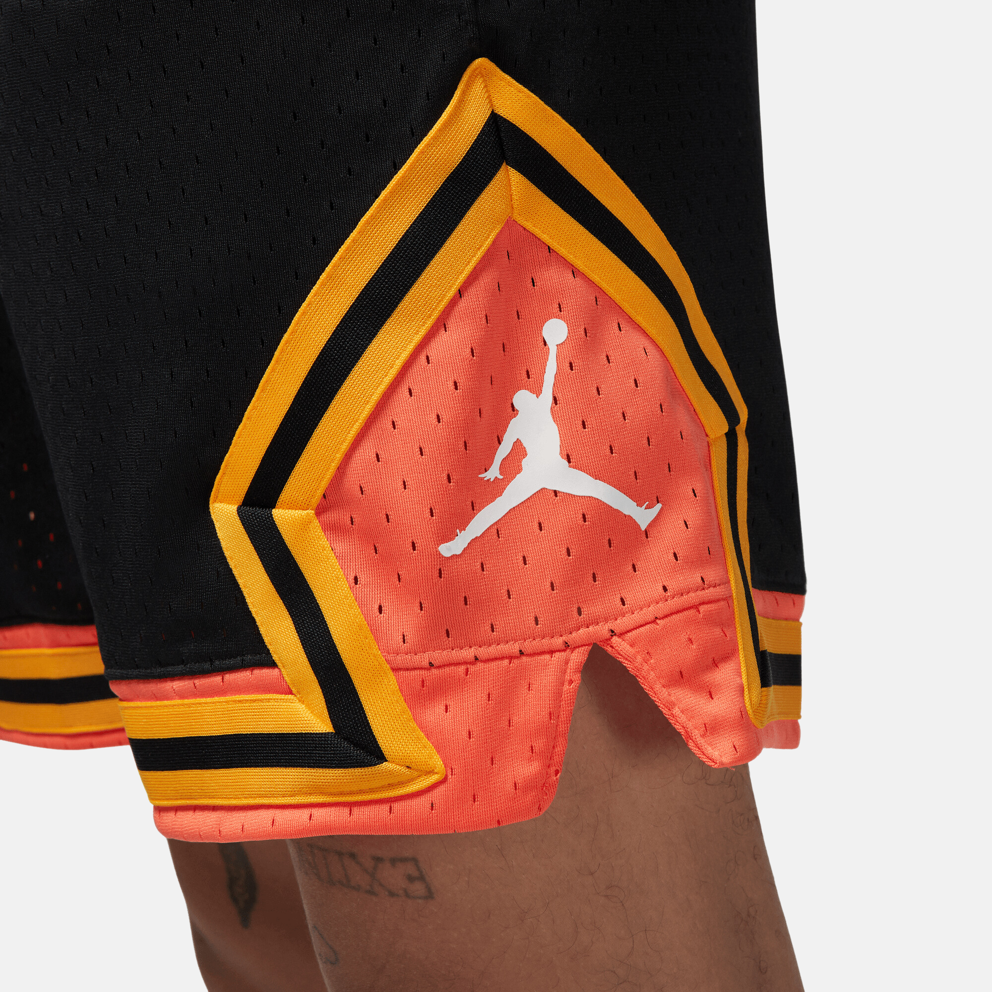 Black and online orange jordan shorts
