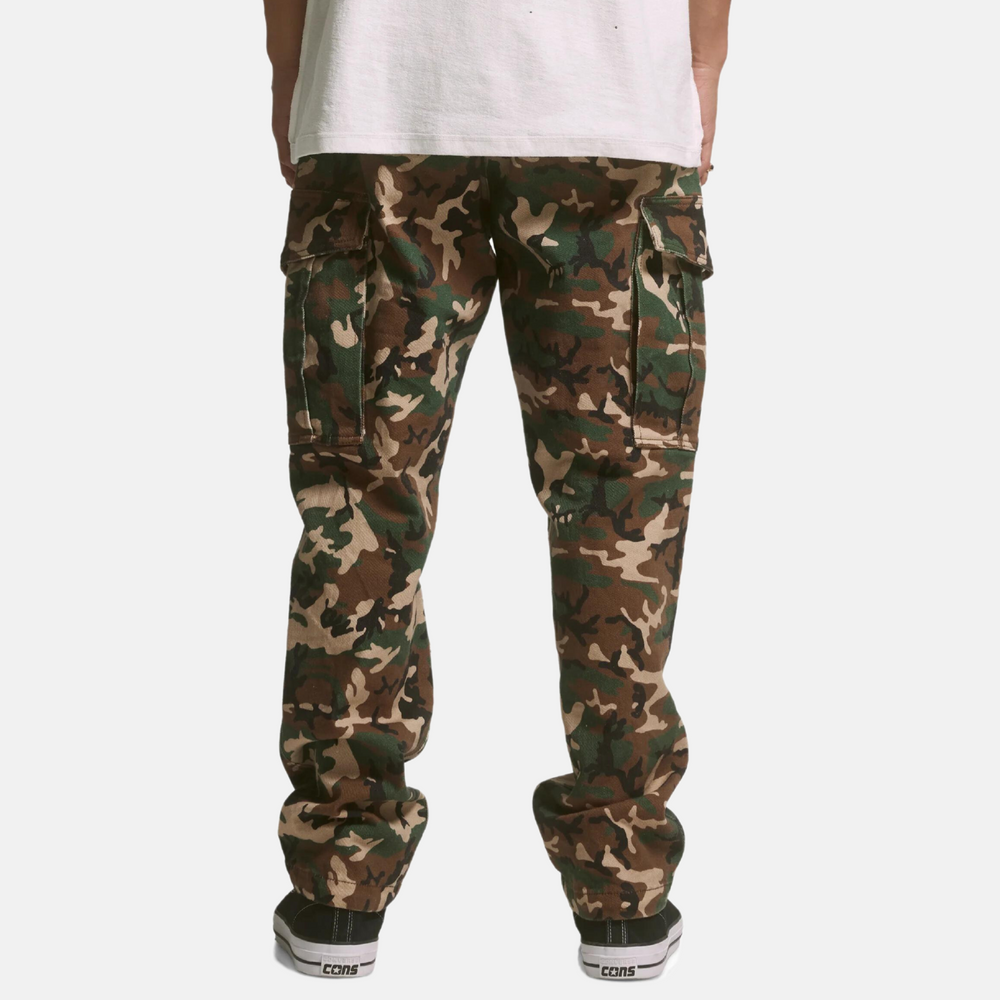Purple Brand Relaxed Fit Twill Cargo Camo Print Pants