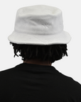 Paper Planes Jacquard White Terry Cloth Bucket Hat