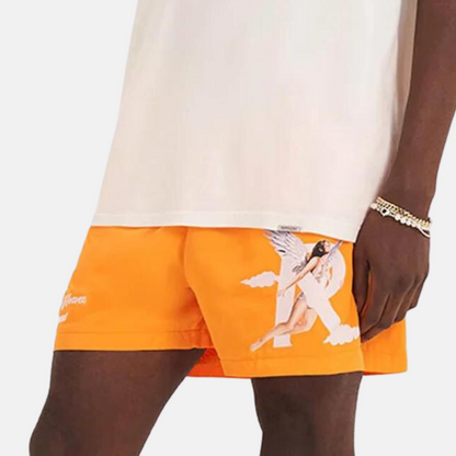 Represent Storms In Heaven Neon Orange Shorts