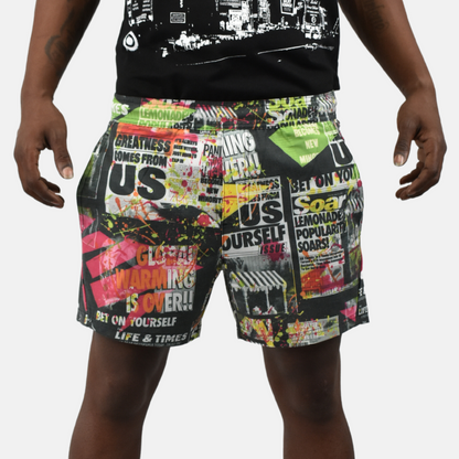 Paper Planes Tabloid Print Shorts