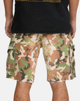 Purple Brand Relaxed Fit Twill Cargo Camo Print Shorts