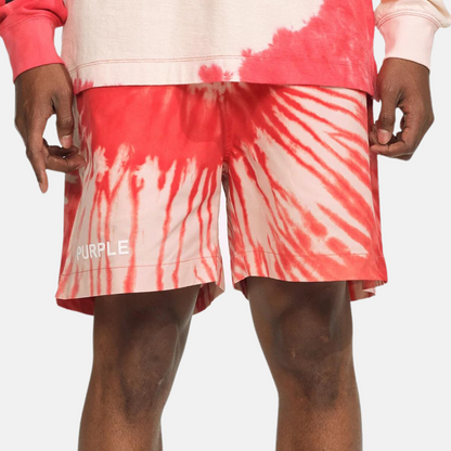 Purple Brand All Around Red Tie Dye Shorts