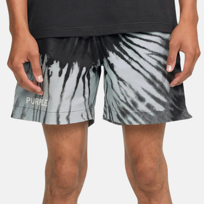 Purple Brand All Around Black Tie Dye Shorts