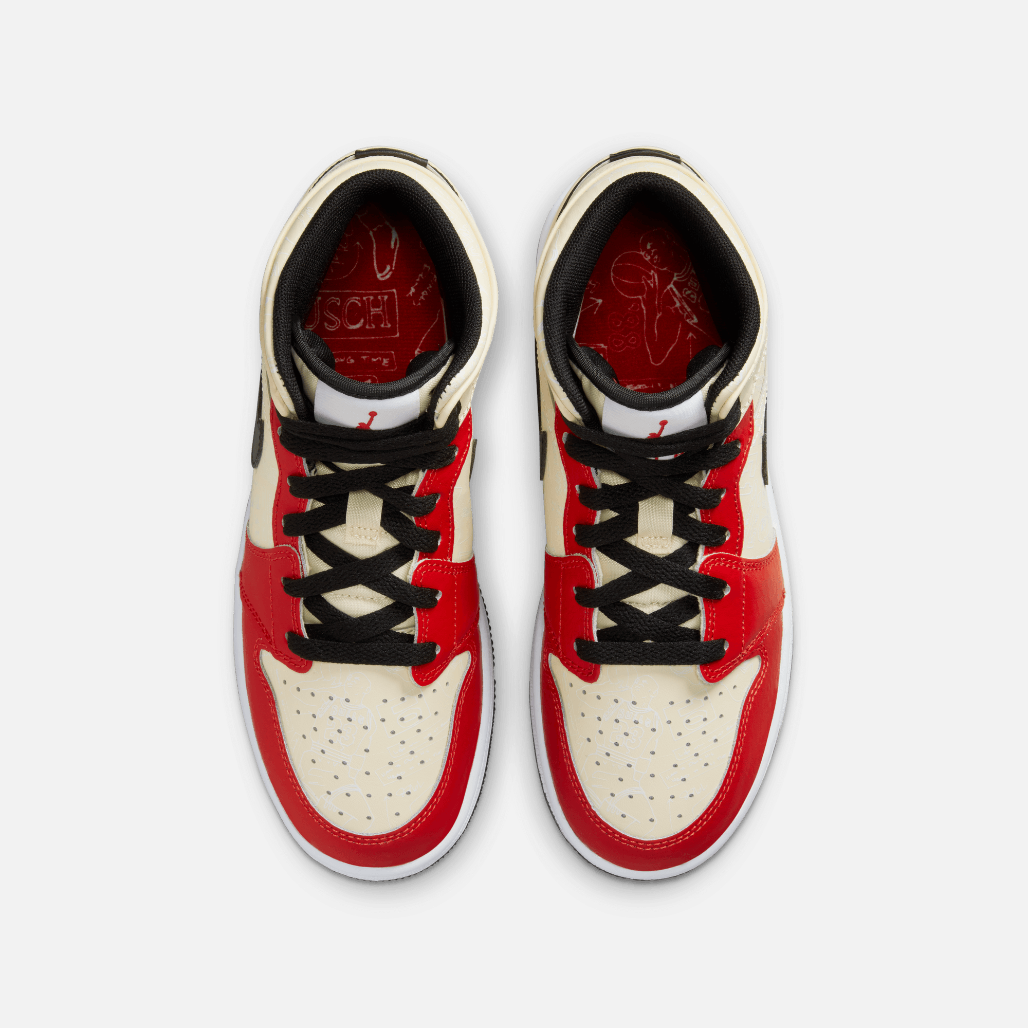 Air Jordan 1 Mid SS (GS) 'Dunk Contest' – Puffer Reds