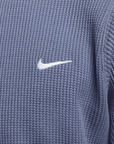 Nike Life Long-Sleeve Heavyweight Blue Waffle Top