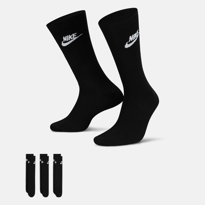 Nike Sportswear Everyday Essential Black Crew Socks (3-Pack)