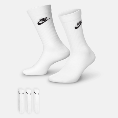 Nike Sportswear Everyday Essential White Crew Socks (3-Pack)