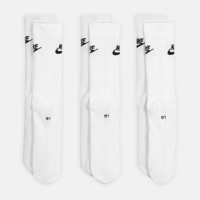 Nike Sportswear Everyday Essential White Crew Socks (3-Pack)